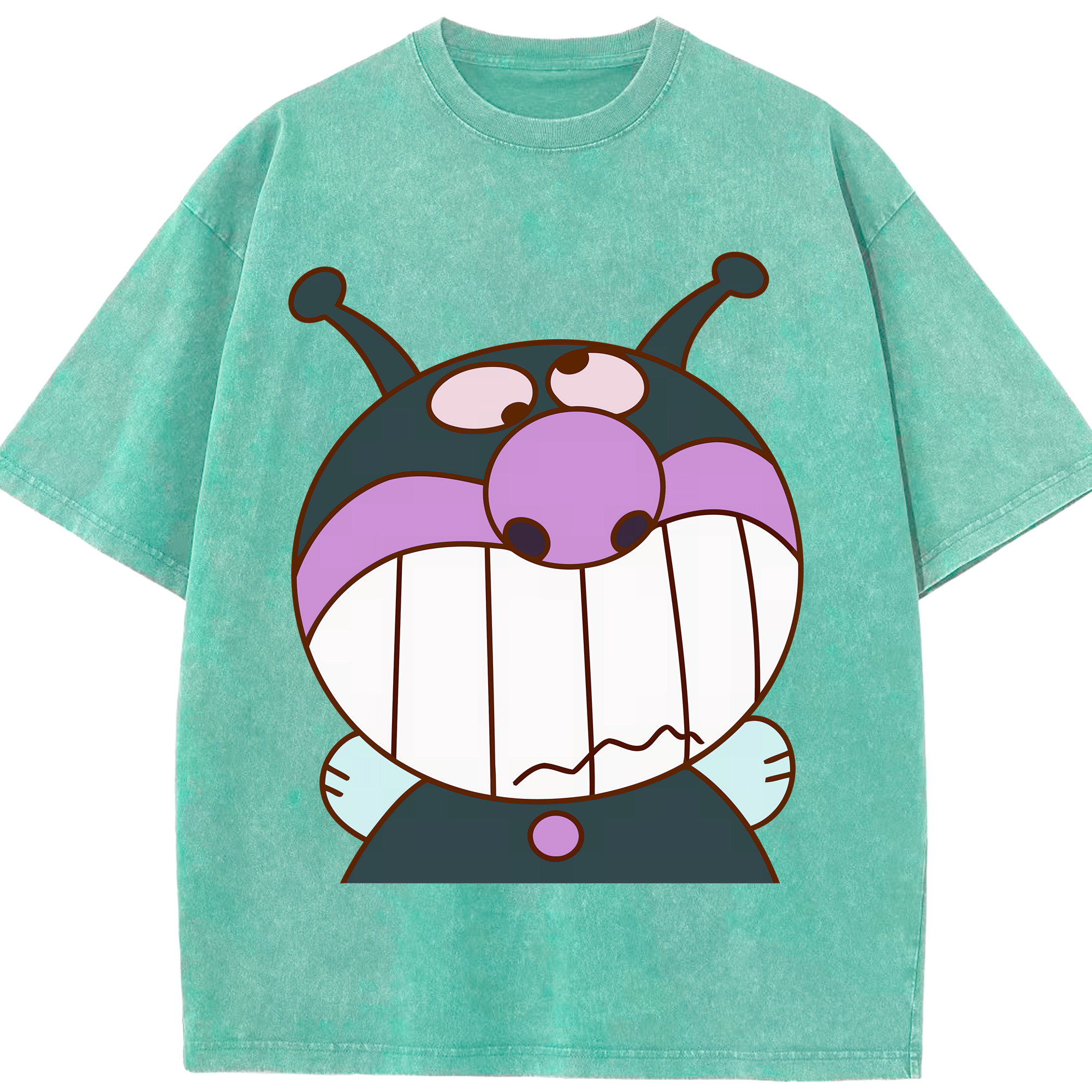 （画像用） アンパンマン Anpanman 綿100% ヴィンテージ風 半袖Tシャツ（フロントプリント）